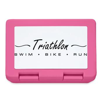 Triathlon Natation Course Cyclisme - Boîte à goûter - rose - Devant