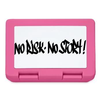 No Risk No Story Motto - Lunchbox - pink - Front