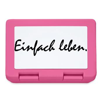 Einfach leben! - Brotdose - Pink - Vorne
