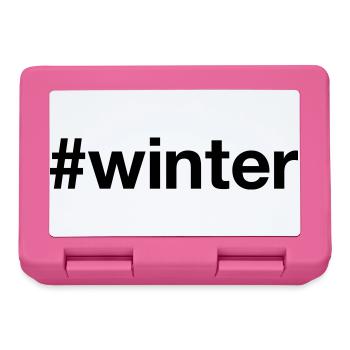 WINTER Hashtag Winter Sports Christmas - Lunchbox - pink - Front