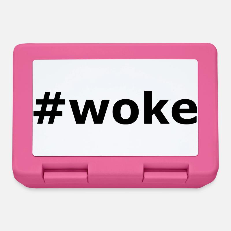 Hashtag Woke Slogan - Lunchbox - pink