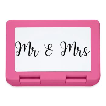 Mr & Mrs Hochzeit Design - Brotdose - Pink - Vorne