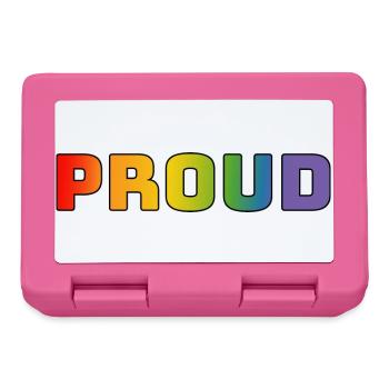 Regenbogen proud schwarz - Brotdose - Pink - Vorne