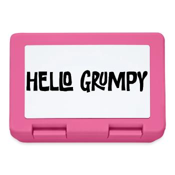Hello Grumpy Lustiger Minimal Spruch - Boîte à goûter - rose - Devant