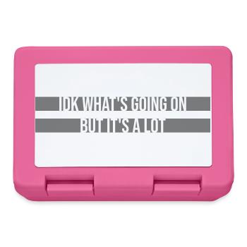 Idk What's Going On But It's A Lot Overwhelmed - Lunchbox - pink - Front