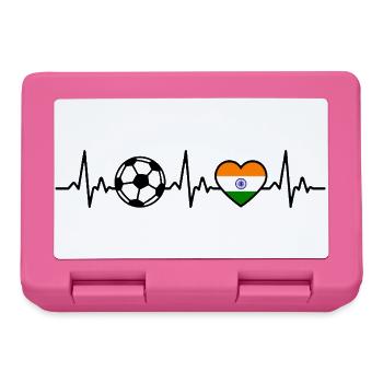 Football Inde Heartbeat Inde - Boîte à goûter - rose - Devant