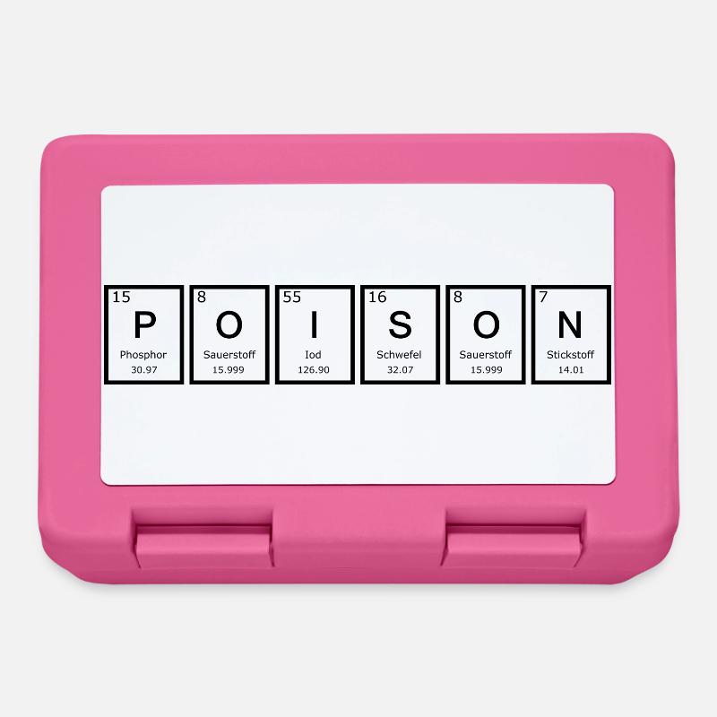 Periodic table elements POISON black gift - Lunchbox - pink