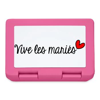 JUST MARRIED. Bachelorette party. VALENTINE'S DAY. COUPLE - Lunchbox - pink - Front