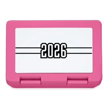 2026 Strich Jahr - Brotdose - Pink - Vorne
