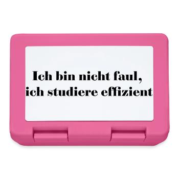 I'm not lazy, I'm studying efficiently - Lunchbox - pink - Front