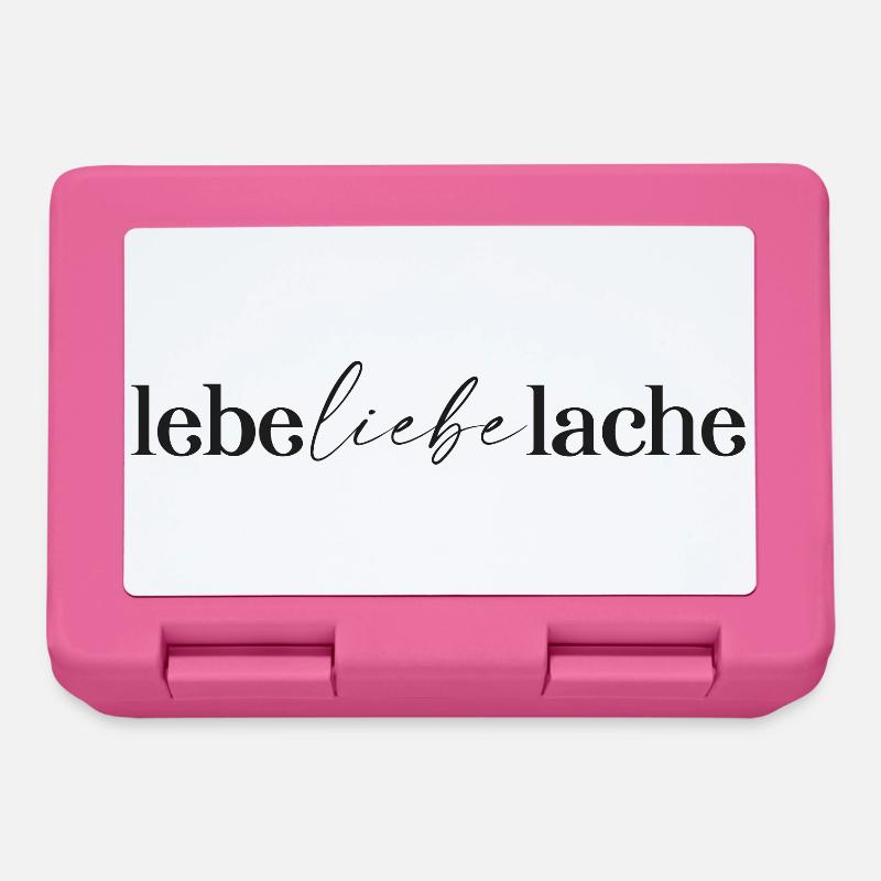 lebe liebe lache - Brotdose - Pink