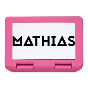 First name Mathias - Lunchbox - pink - Front