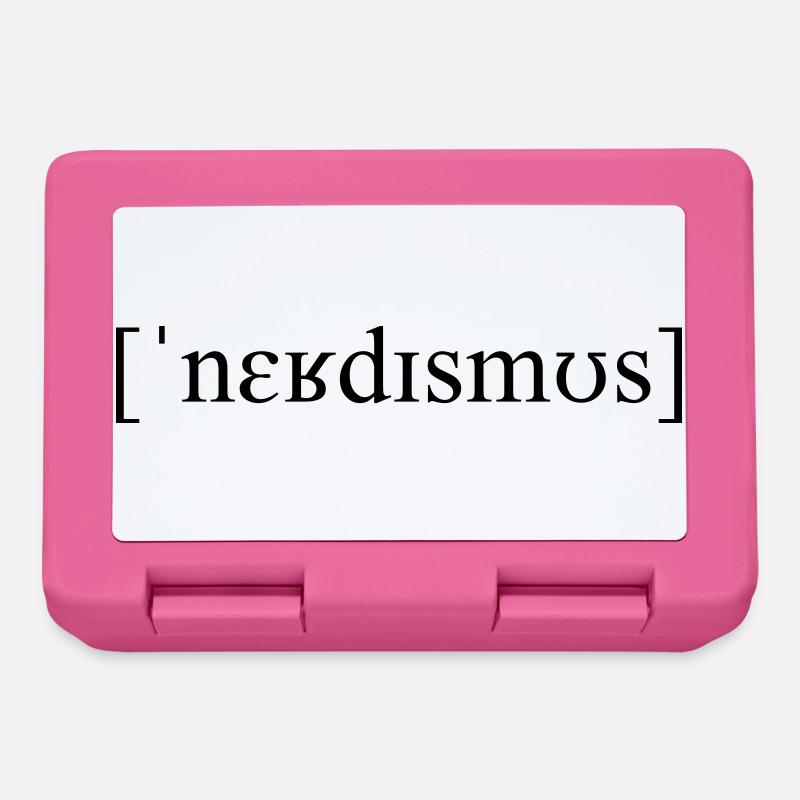 Transcription phonétique Nerdisme - Boîte à goûter - rose