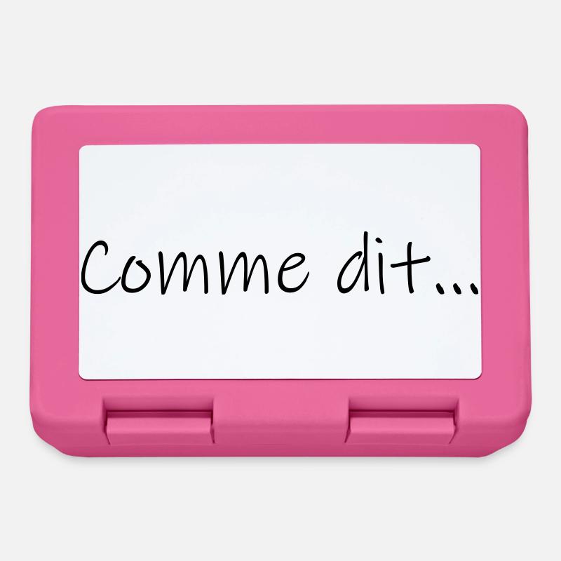 Comme dit... - Boîte à goûter - rose