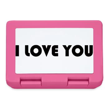 ICH LIEBE DICH. PAAR. GERADE VERHEIRATET. Junggesellinnenabschied - Brotdose - Pink - Vorne