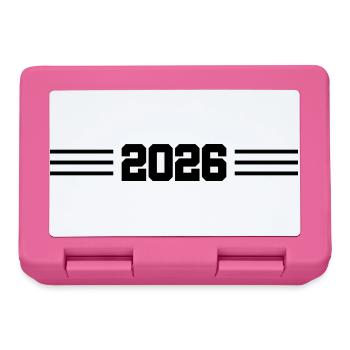 2026 Jahr Strich - Brotdose - Pink - Vorne