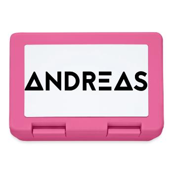 First name Andreas - Lunchbox - pink - Front