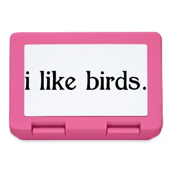 Ich mag Vögel lustige Vogelbeobachtung Geschenk - Brotdose - Pink - Vorne
