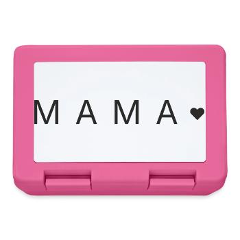 Mom with Heart – Minimalist Love Text Design - Lunchbox - pink - Front