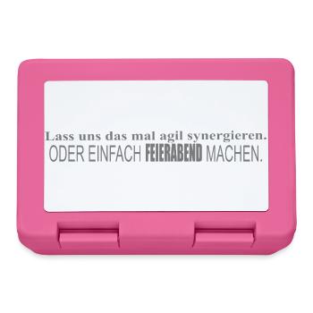 Synergieren oder Feierabend - Brotdose - Pink - Vorne