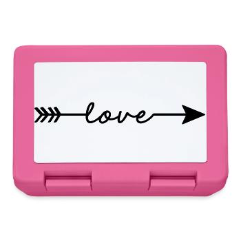 love Pfeil Trend Geschenk Liebe verliebt - Brotdose - Pink - Vorne