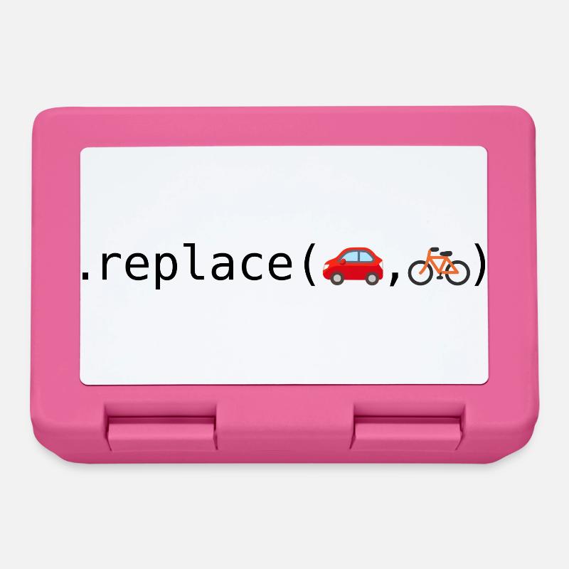 Autos durch Fahrräder ersetzen; Python-Edition - Brotdose - Pink