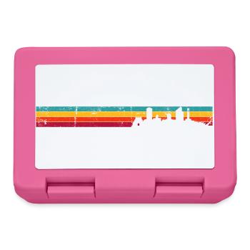 Retro Sunset Skyline - Lunchbox - pink - Front