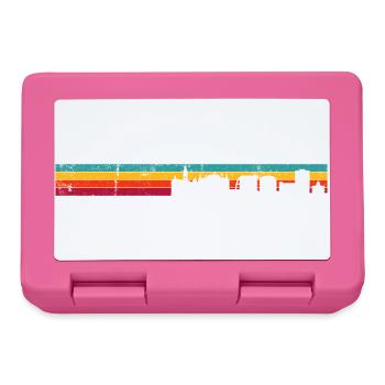 Sunset Skyline Gradient Silhouette - Lunchbox - pink - Front