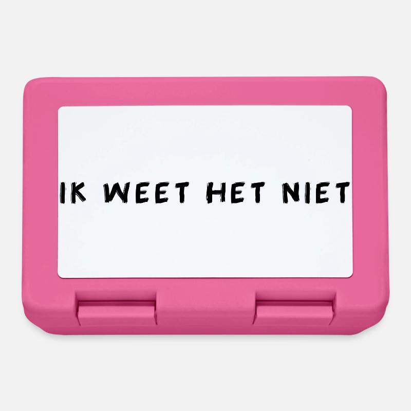 Ik Weet Het Niet - Brotdose - Pink