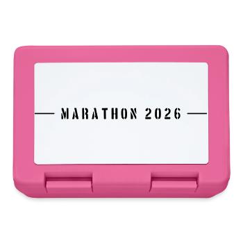 Marathon 2026 Schriftzug - Brotdose - Pink - Vorne