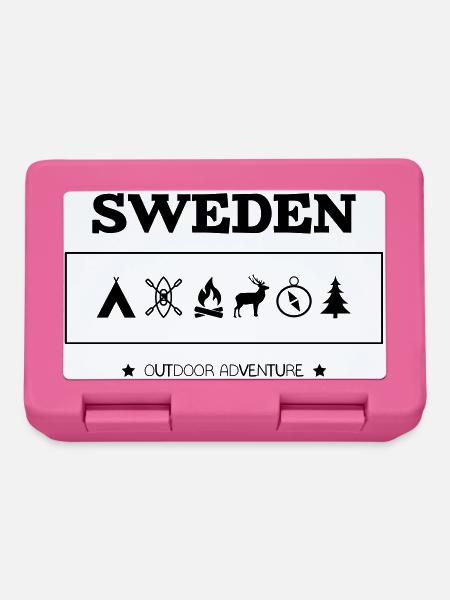 Schweden Outdoor Adventure Symbole - Brotdose - Pink