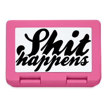 Shit Happens and Politics - Lunchbox - pink - Front