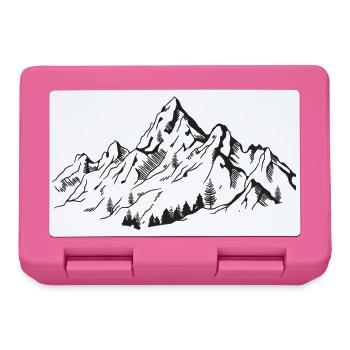 Montagnes - Boîte à goûter - rose - Devant