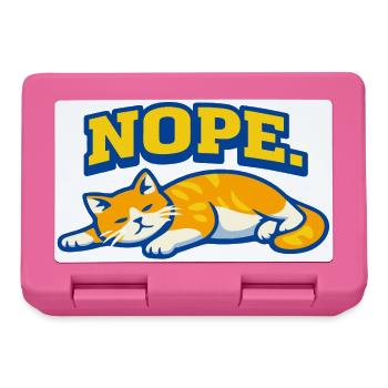 Nein, schlafende Katze, faule Stimmung Design - Brotdose - Pink - Vorne