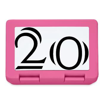 20. 20 ANS. 20e ANNIVERSAIRE. ANNIVERSAIRE 20 ANS. - Boîte à goûter - rose - Devant