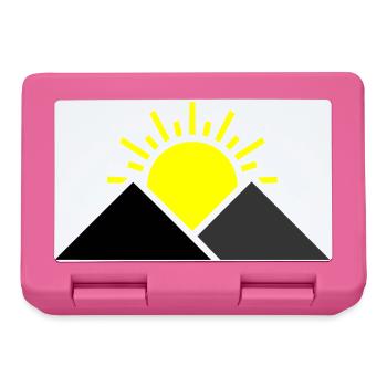 Sonne Berge Landschaft - Brotdose - Pink - Vorne