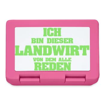 Landwirt - Brotdose - Pink - Vorne