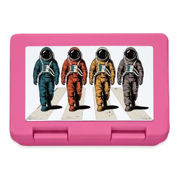 Astronaut Zebra Stripe Retro Space Astronaut - Boîte à goûter - rose - Devant