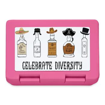 Celebrate Diversity – Lustiges Bar Humor Design - Brotdose - Pink - Vorne
