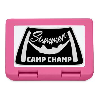 Summer Camp Champ Fun Kids Outdoor Adventure - Lunchbox - pink - Front