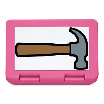Carpenter's Hammer Tool Icon - Lunchbox - pink - Front