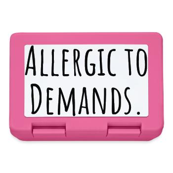 Allergic_to_Demands PDA Neurodivergentes Geschenk - Brotdose - Pink - Vorne