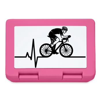 Road Bike Heartbeat ECG - Lunchbox - pink - Front