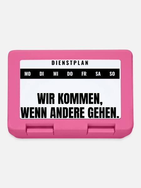 Wir kommen, wenn andere gehen. — Rettungsdienst - Brotdose - Pink