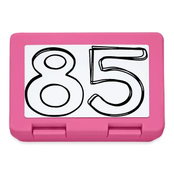 Zahl 85 handgezeichnet - Brotdose - Pink - Vorne