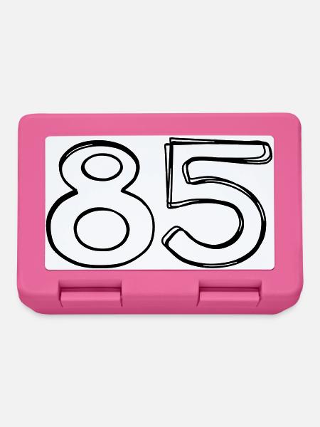Zahl 85 handgezeichnet - Brotdose - Pink