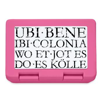 UBI BENE IBI COLONIA - Kölsch Köln Design - Brotdose - Pink - Vorne