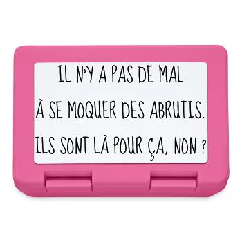 Cinéma / Citation / Série télé / Geek - Boîte à goûter - rose - Devant