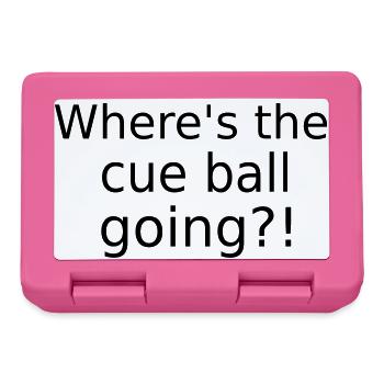 Where's the cue ball going? - Funny Snooker Slogan - Lunchbox - pink - Front