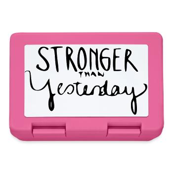 Stronger Than Yesterday - Lunchbox - pink - Front